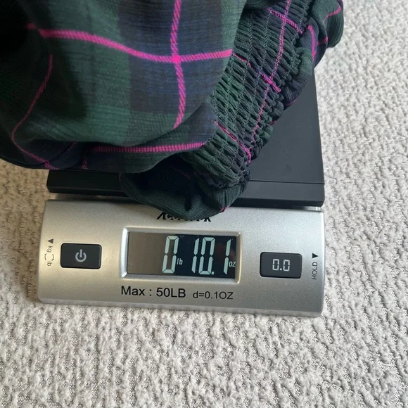 J.CREW Dark Green Plaid Blouson Dress, Ruffle Tie Collar Puff Sleeve Size Medium - Picture 15 of 16